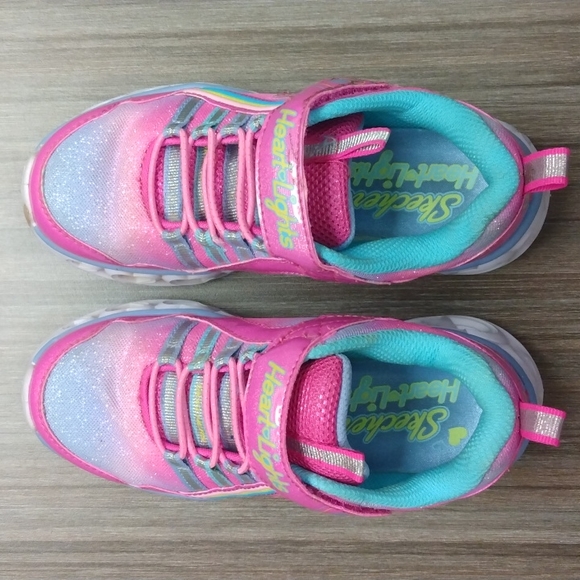 Skechers S Lights Heart Lights Rainbow Lux Light-Up Shoes Sz 12 - Picture 7 of 11
